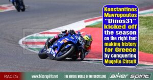Konstantinos Mavropoulos “Dinos31” kicked off the season on the right foot making history for Greece by conquering Mugello Circuit