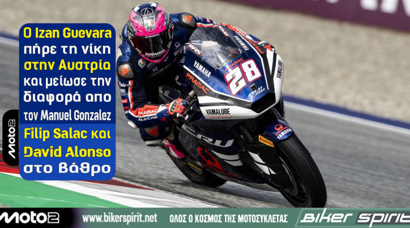 Izan Guevara νικητής στη Moto2 στο Grand Prix Αυστρίας στο Red Bull Ring